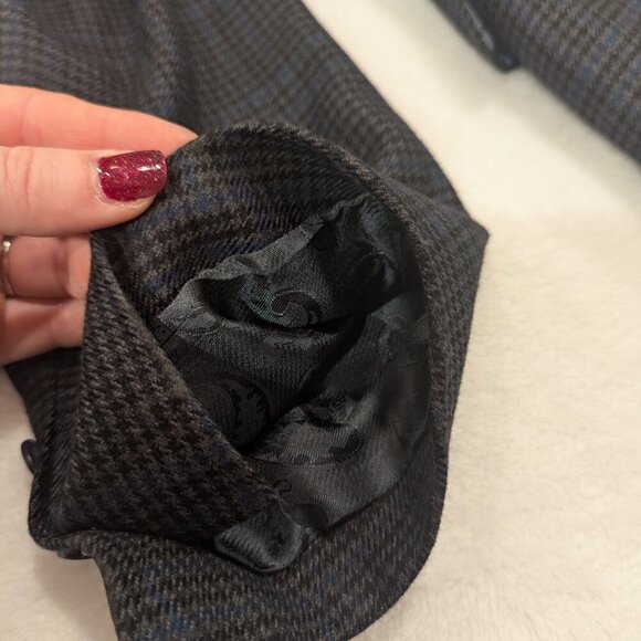 ARNOLD BRANT Blk Gray Blazer Blue Stripe 42L-T Bamboo Very Soft Academia Preppy - Picture 6 of 11